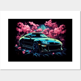 Toyota Supra Cherry Blossom Posters and Art